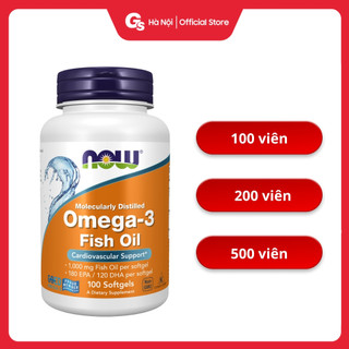  Viên dầu cá Now Omega 3 Fish Oil 180 EPA   120 DHA  USA  giảm khô mỏi mắt hỗ trợ tim mạch trí nhớ 