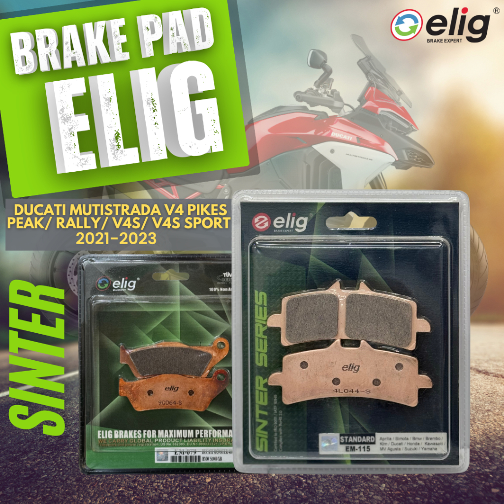 BỐ THẮNG ELIG SINTER DUCATI MUTISTRADA V4 PIKES PEAK/ RALLY/ V4S/ V4S SPORT 2021-2023 (Trước EM-115,