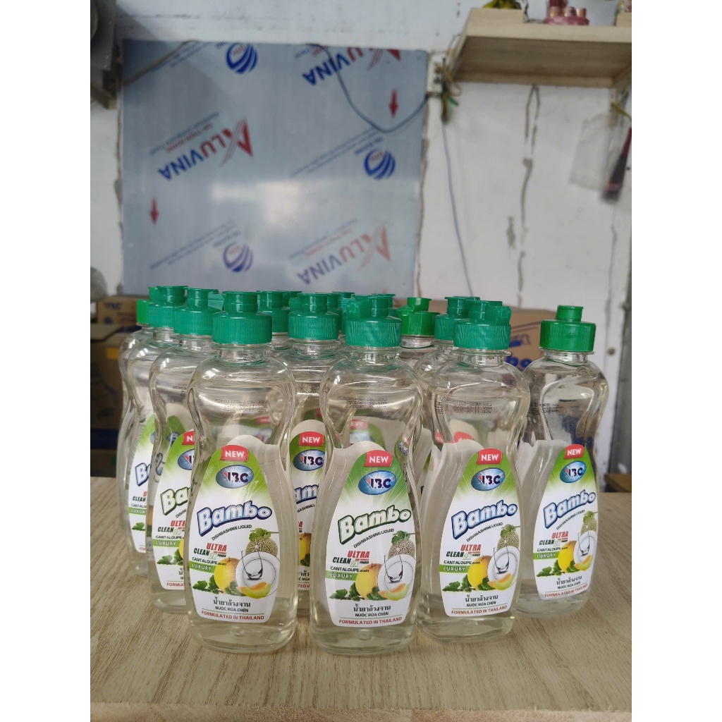 Bambo Nước Rửa Chén Hương Dưa Lưới 250ml 370ml 720ml Công Nghệ Thái Lan Thân Thiện Môi Trường
