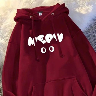  Áo hoodie in chữ MEOW chất nỉ bông cao cấp form rộng unisex mặc cực đẹp mặc áo đôi hoodie 