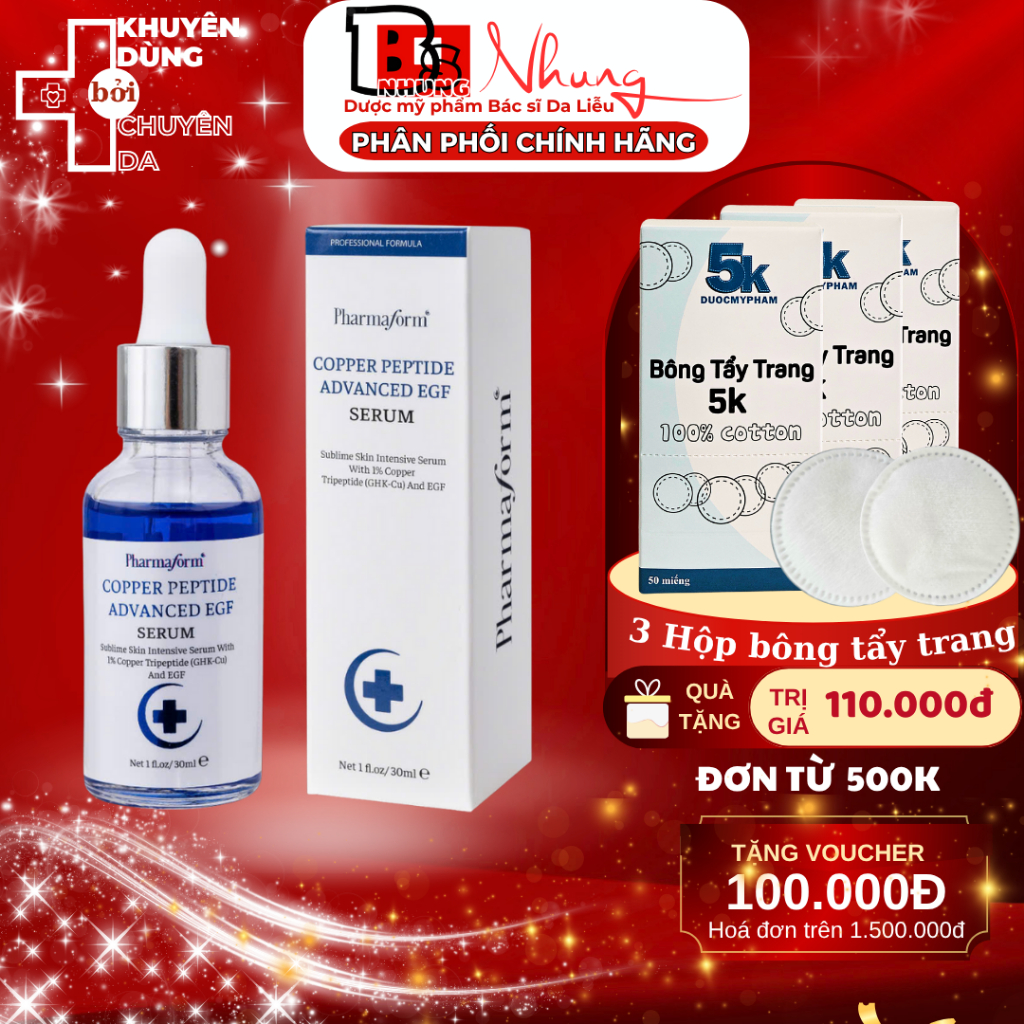 Pharmaform Tinh Chất Phục hồi  Đồng Copper Peptide Advance EGF serum Pharmaform- phục hồi tổn thương