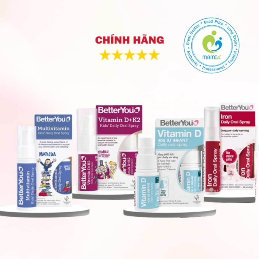 Better You Daily Oral Spray (15ml/25ml) bổ sung cho trẻ em Better