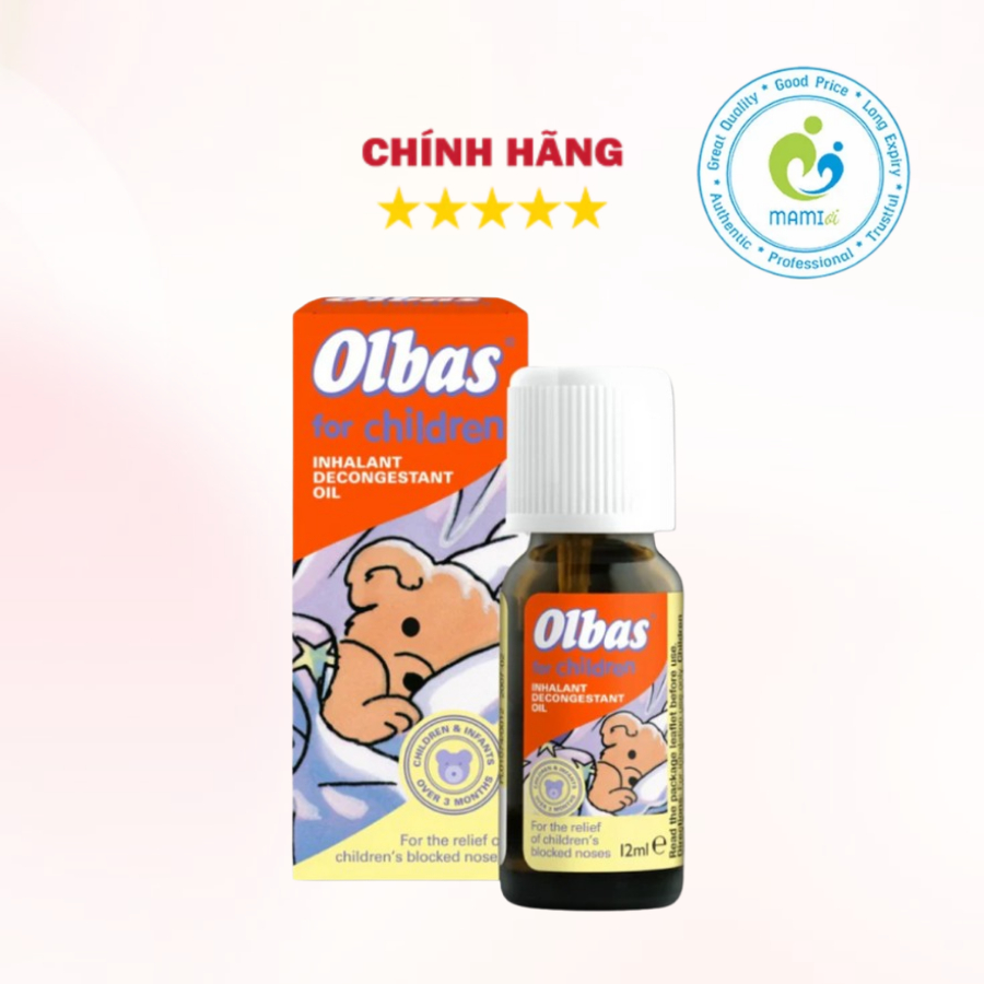 Tinh dầu giảm nghẹt mũi cho bé từ sơ sinh và 3 tháng tuổi Olbas For Children (12ml)/Babix Inhalat N 