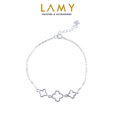 Lắc tay bạc LAMY cỏ 4 lá Lucky Four Leaf Bracelet Silver 2069