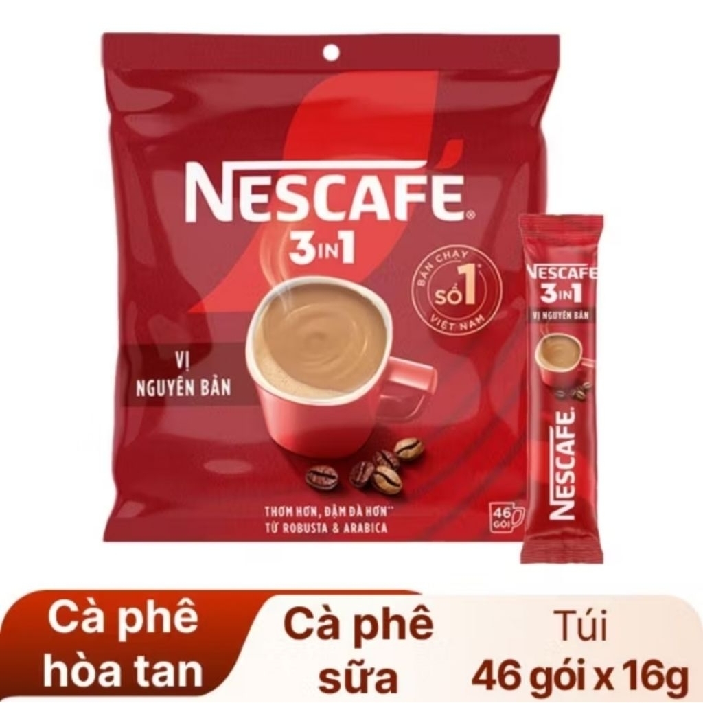 NESCAFÉ VỊ NGUYÊN BẢN TÚI 46 GÓI