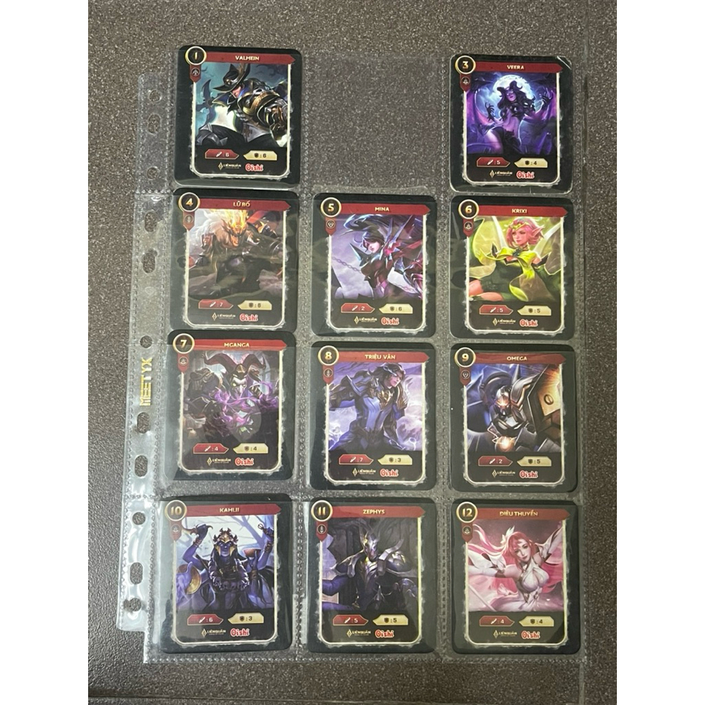 100 Thẻ Liên Quân Không Trùng Oishi gần Full 100/125