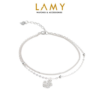 Lắc tay bạc LAMY Double Drawstring Bracelet Silver 2070