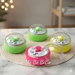 Hộp ĐỰNG PHẤN RÔM cho bé bông chậm phấn có nắp đậy vệ sinh thiết kế gọn dễ cầm nắm thoa lên da bé