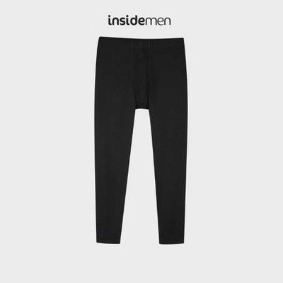 Quần Giữ Nhiệt Nam Đen Insidemen Super Skinny Co Giãn Thấm Hút IIP005EDP01