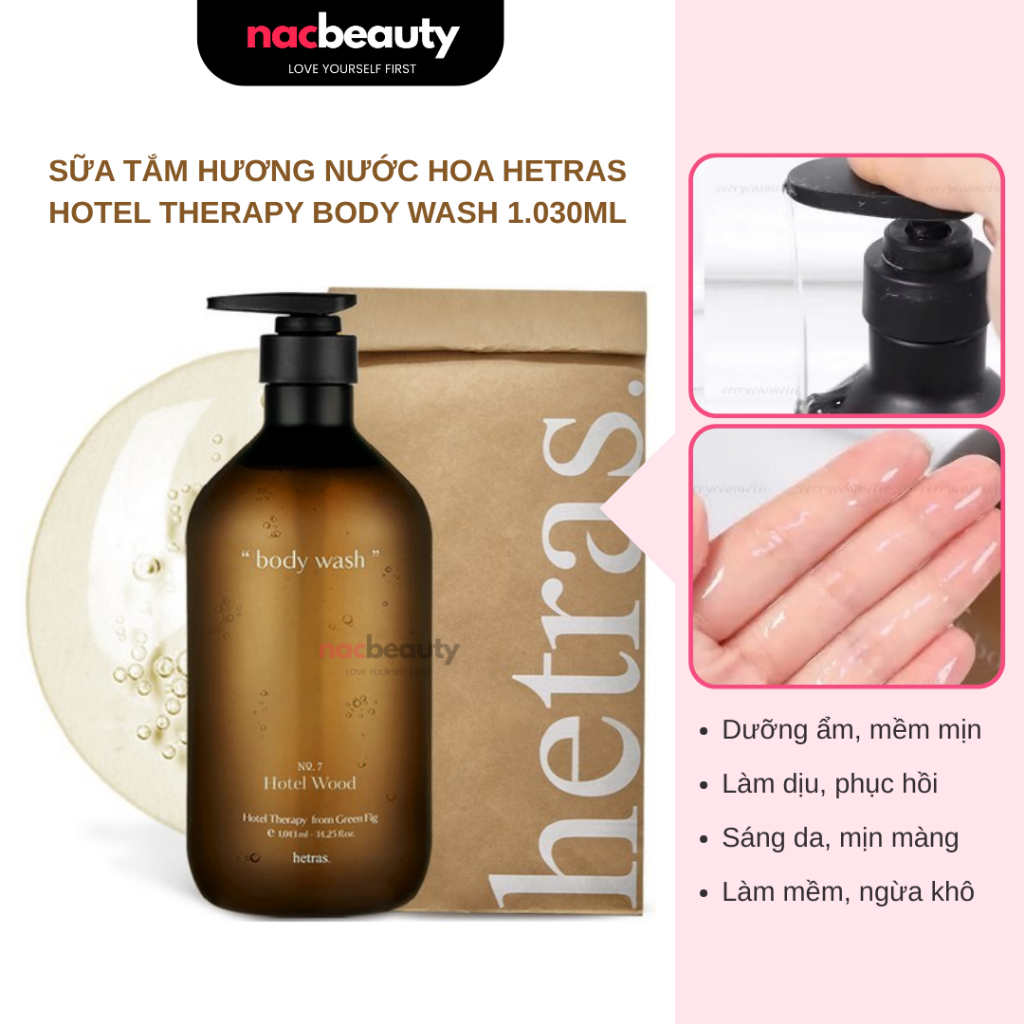 Sữa Tắm Hương Nước Hoa HETRAS Hotel Therapy Body Wash 1.030ml