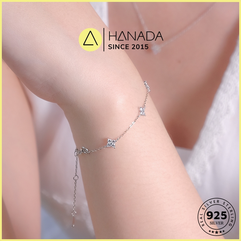 [BẢO HÀNH TRỌN ĐỜI] Lắc Tay Bạc 925 HANADA Cỏ Bốn Lá Mini , Vòng Tay Đính Đá Đơn Giản Mang hằng ngày Nam Nữ 2688 | BigBuy360 - bigbuy360.vn
