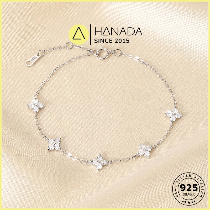 [BẢO HÀNH TRỌN ĐỜI] Lắc Tay Bạc 925 HANADA Cỏ Bốn Lá Mini , Vòng Tay Đính Đá Đơn Giản Mang hằng ngày Nam Nữ 2688 | BigBuy360 - bigbuy360.vn