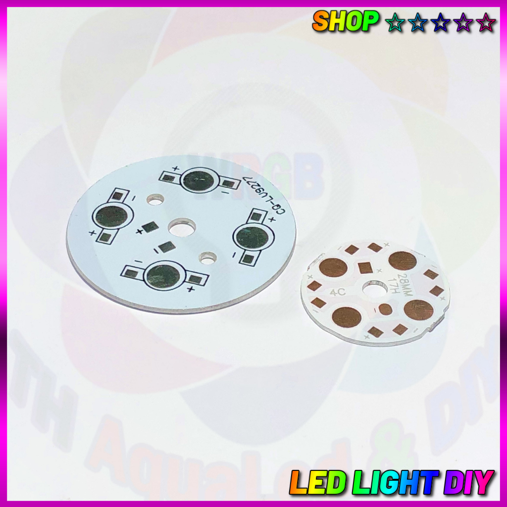 Mạch 4 LED luxeon đế mạch 4 vị trí 40mm sử dụng nguồn 12volt cho dòng LED Luxeon đơn mạch chuẩn hóa 