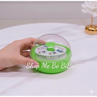 Hộp ĐỰNG PHẤN RÔM cho bé bông chậm phấn có nắp đậy vệ sinh thiết kế gọn dễ cầm nắm thoa lên da bé