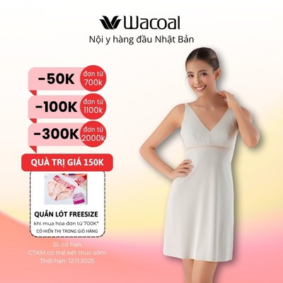 Đầm ngủ Wacoal ILNE5809 ren mềm mịn, êm ái trên da - LNE5809