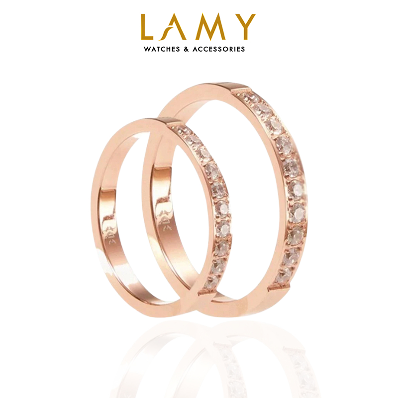 Nhẫn cặp đôi LAMY Semi Eternity Ring 8018