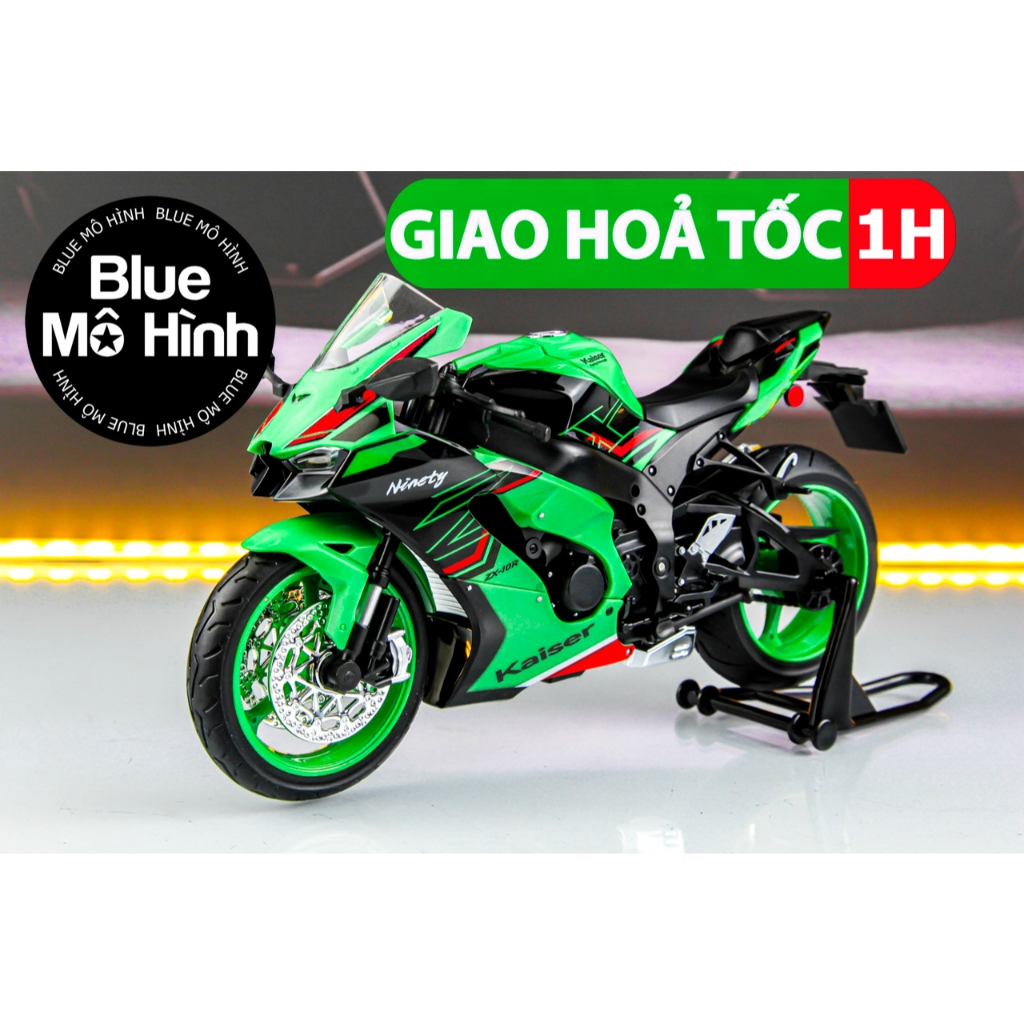 Xe mô hình Kawasaki Ninja ZX10R 1:9 Xanh lá