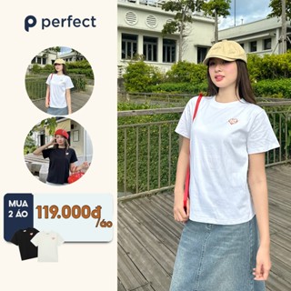  Áo thun baby tee premium Perfect in trái tim vải cotton 2C 250gsm cao cấp ôm dáng chuẩn form dày dặn 