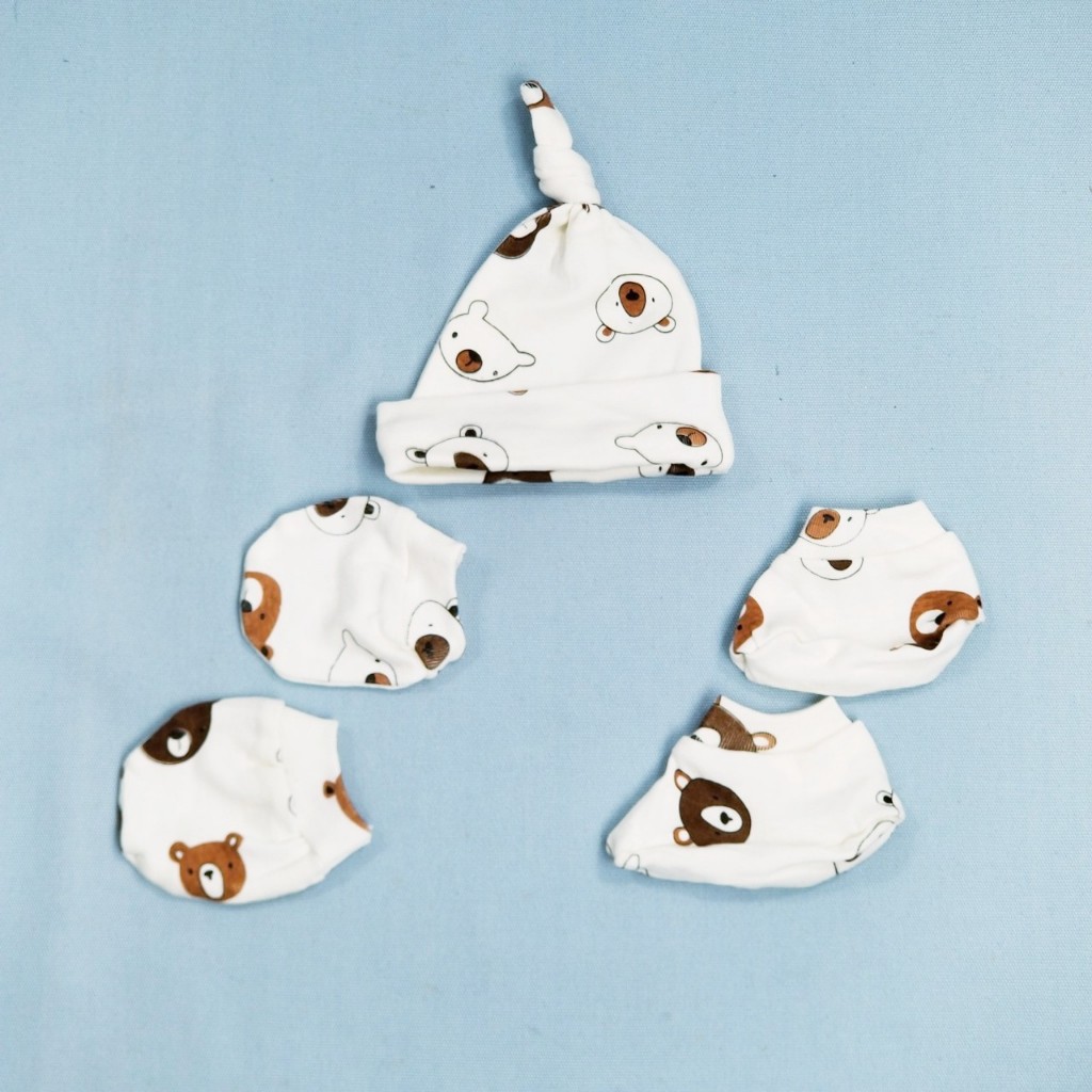 SET MŨ BAO TAY BAO CHÂN CHO BÉ 0 - 6 THÁNG