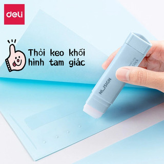 Hồ Dán Khô Deli Hình Tam Giác Siêu Dính, Dạng Thỏi Keo Rắn Màu Pastel Dễ Thương