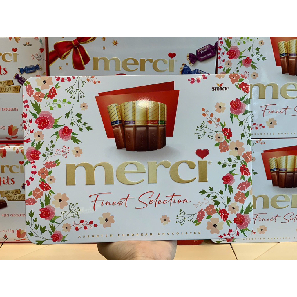 Chocolate Merci Petits hộp thiếc hoa 250g