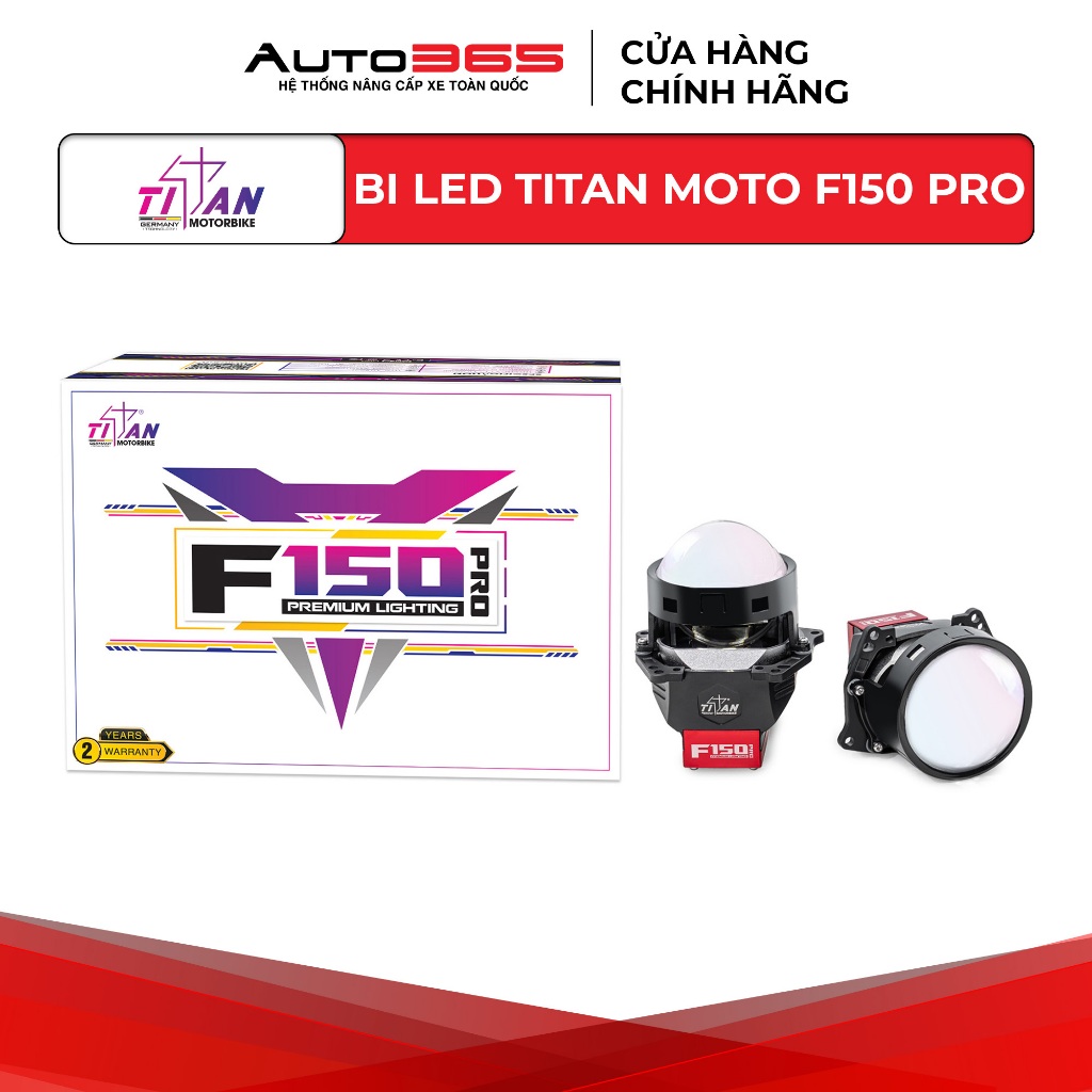 Titan Moto F150 Pro - Đèn Bi LED Hiệu Năng Cao, Lắp Đặt Dễ Dàng Cho Nhiều Dòng Xe, Chính Hãng - Auto