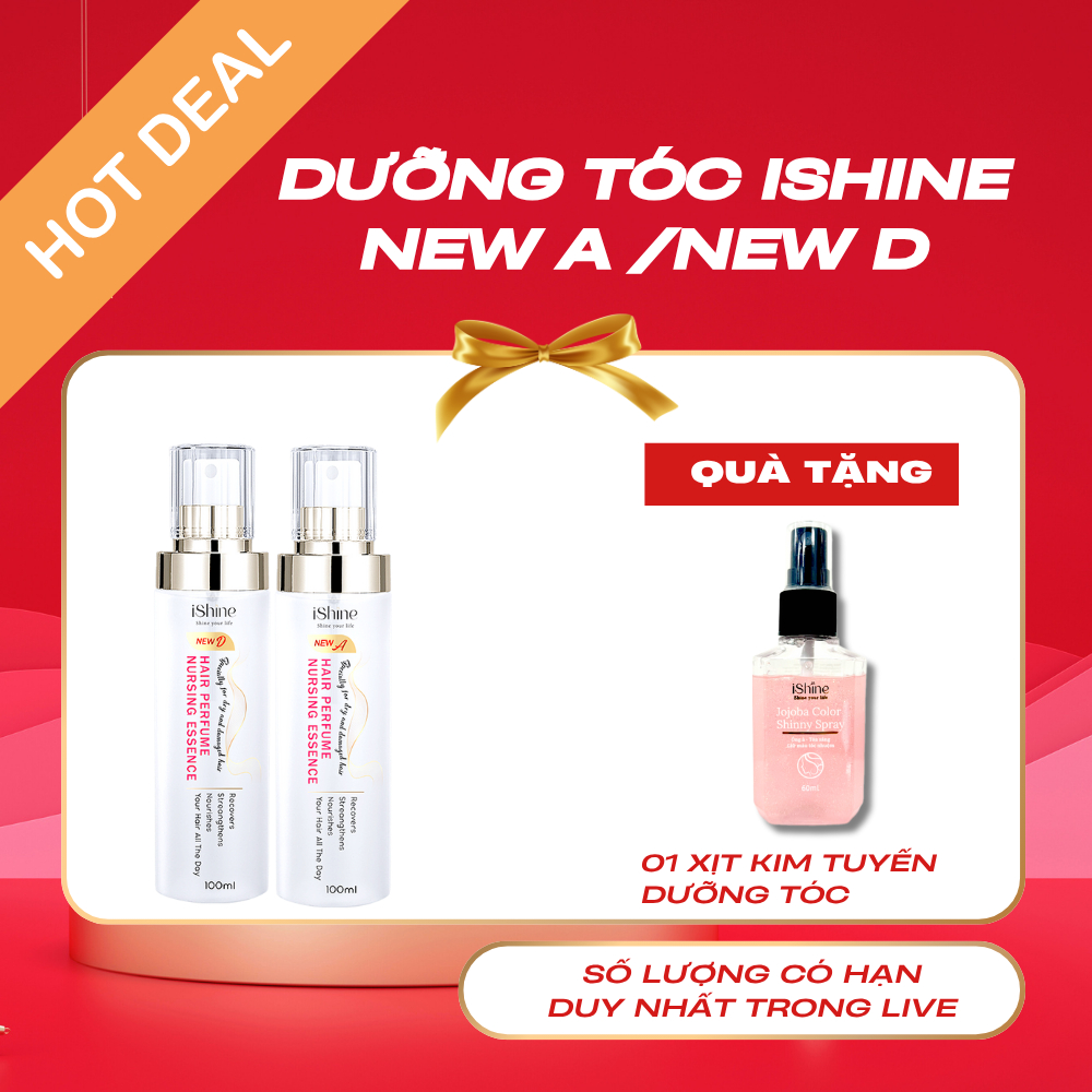 [LIVE] Tinh Chất Dưỡng Tóc Hương Nước ISHINE Cung Cấp Dưỡng Chất Cho Tóc, Hỗ Trợ Giảm Khô Xơ Cho Tóc
