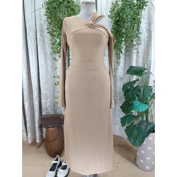 3CE thanh lý - Đầm dài ôm thun tăm bymo - SIZE S