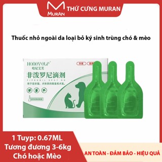 1 Hộp 3 Tuyp loại bỏ bọ chét và chấy rận ( Chó & Mèo ) Honey & Love Cat & Dog Universal Non-Polonis 0,67ml*/1 tuyp