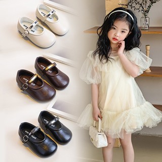 Giày lười công chúa đơn giản dễ phối đồ đế mềm thanh lịch cho bé gái（size21-35）