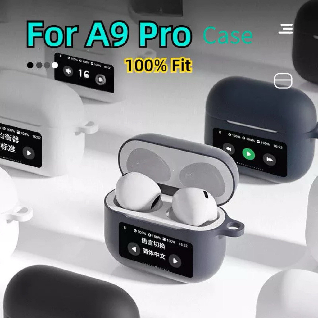 A9pro Ốp lưng silicon đầy màu sắc cho tai nghe Vỏ bảo vệ chống va chạm chống mài mòn cho A8 pro A9 p