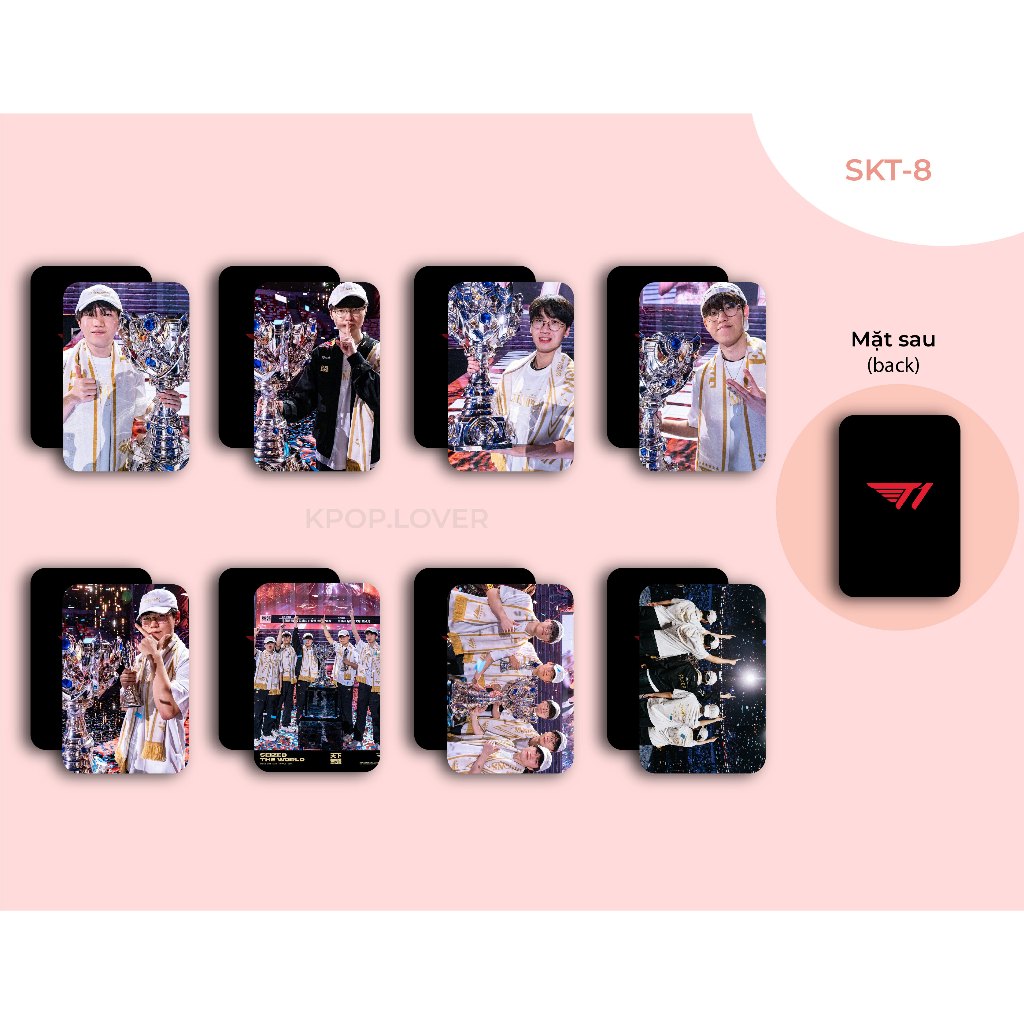 SET 8 CARD ẢNH BO GÓC đội tuyển SKT T1