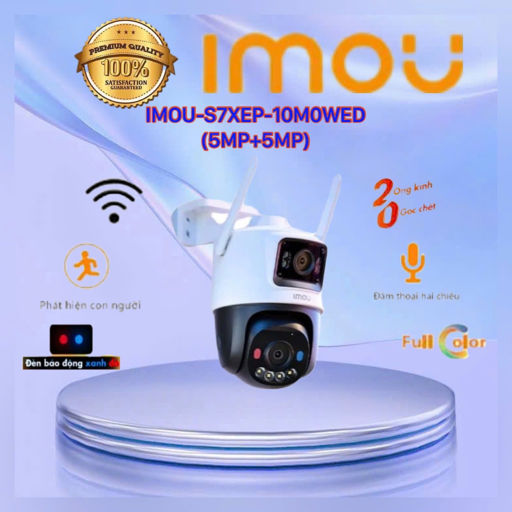 Camera IP Wifi PT (10MP) 5MP+5MP IMOU IPC-S7XEP-10M0WED , Bảo Hành 24TH