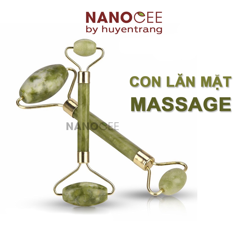 Cây Lăn Mặt Đá, Thanh Lăn Massage Guasha Mặt 2 Đầu Bằng Đá, Đá Massage Thon Gọn Cơ Mặt