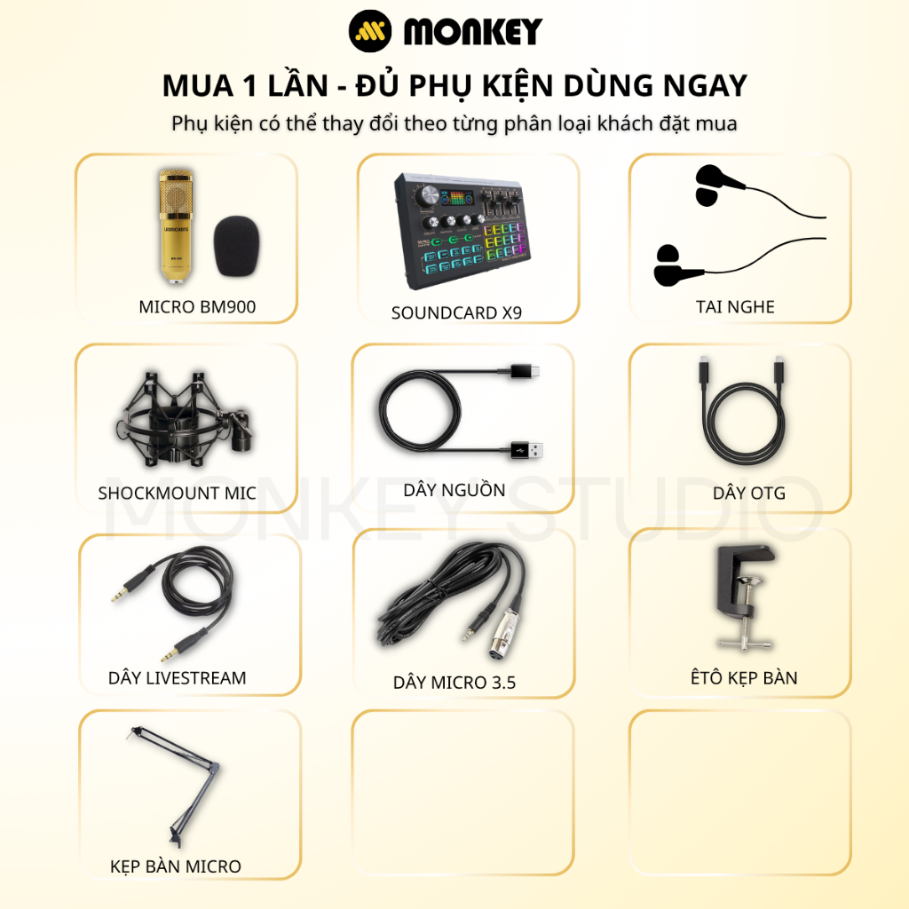 Bộ Combo Mic Thu Âm Hát Livestream Sound Card X9 & Mic BM900 Thu Âm Karaoke, Chống Ồn Dành Cho Điện Thoại | BigBuy360 - bigbuy360.vn
