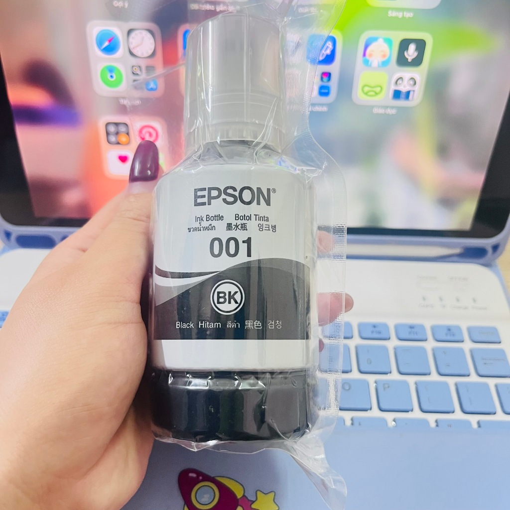 Mực in Epson 001 Bóc Máy (BK) Đen – Cho máy L4150/ L4160/ L6160/ L6170/ L6190