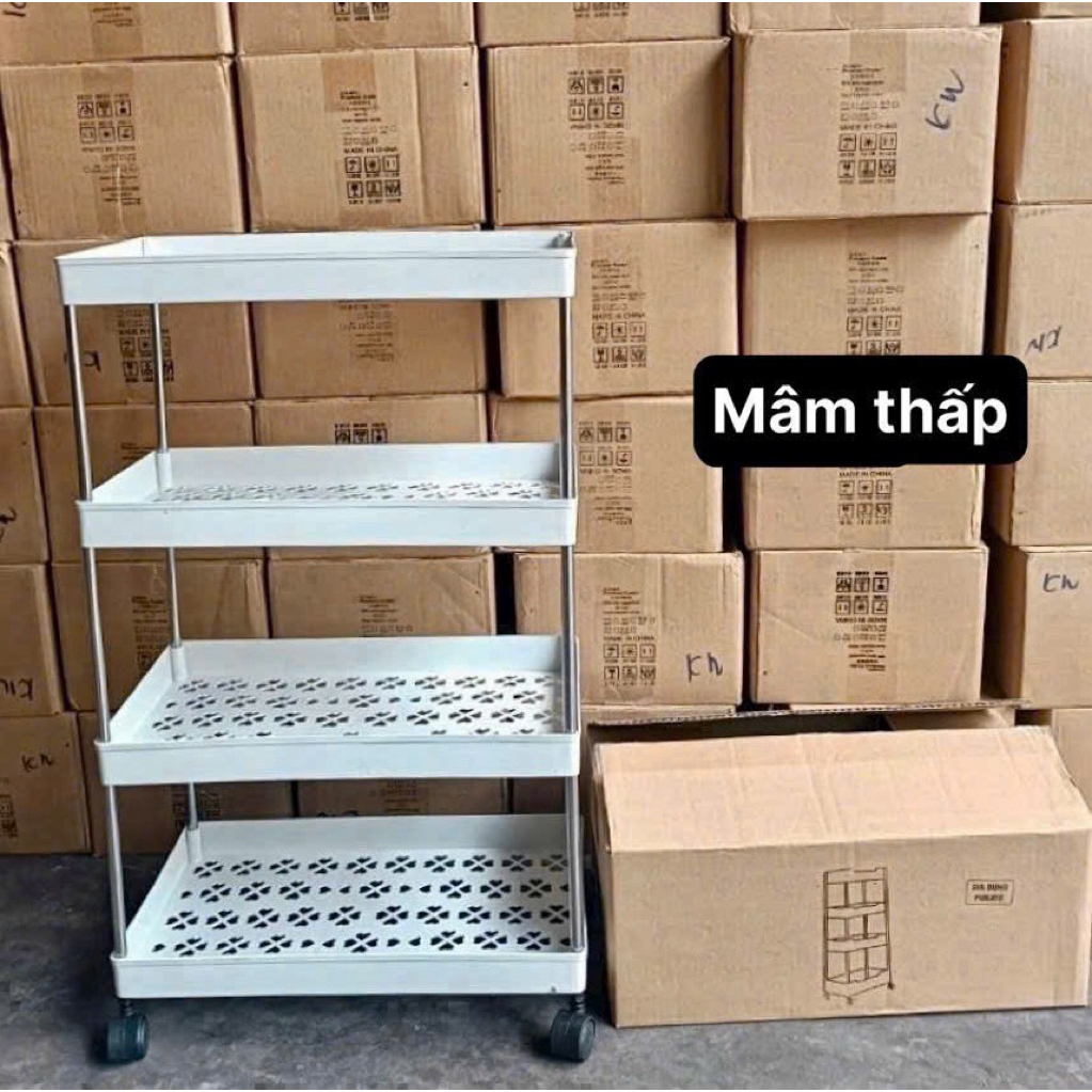 KỆ 4 TẦNG ĐA NẮNG CÓ BANH XE
