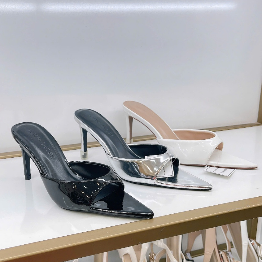 Guốc nữ basic mũi nhọn gót nhọn C070 fulbox - HACHI SHOES