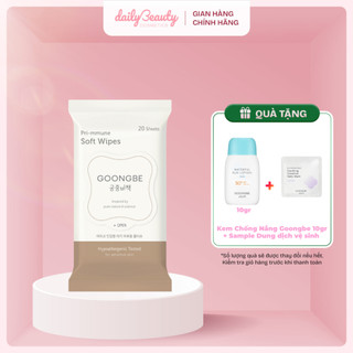 Khăn Ướt Siêu Mềm Mại GOONGBE Chống Hăm, Rôm Sảy, Mẫn Đỏ Cho Da Nhạy Cảm Primmune Soft Wipes 20 Tờ