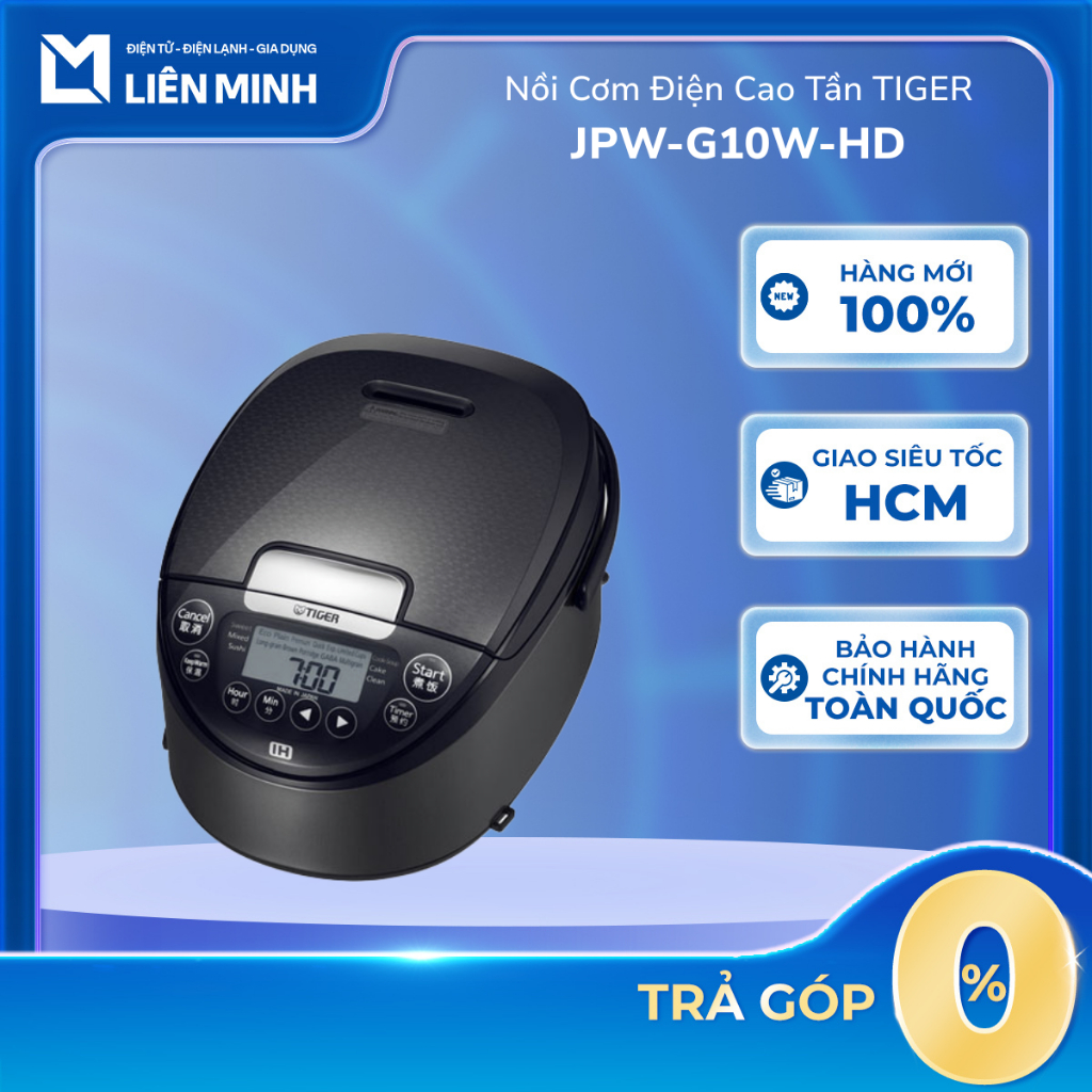 [Hỏa Tốc HCM] JPW-G10W-HD (1.0L) / JPW-G18W-HD (1.8L) - Nồi Cơm Điện Cao Tần TIGER