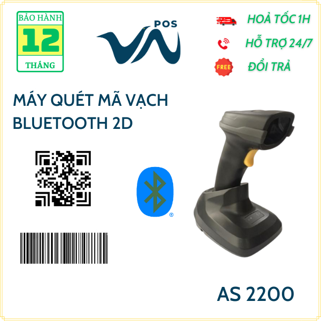 Máy đọc Mã vạch ZEBRA DS 2278, Barcode, QR Code 1D 2D Bluetooth KHÔNG DÂY