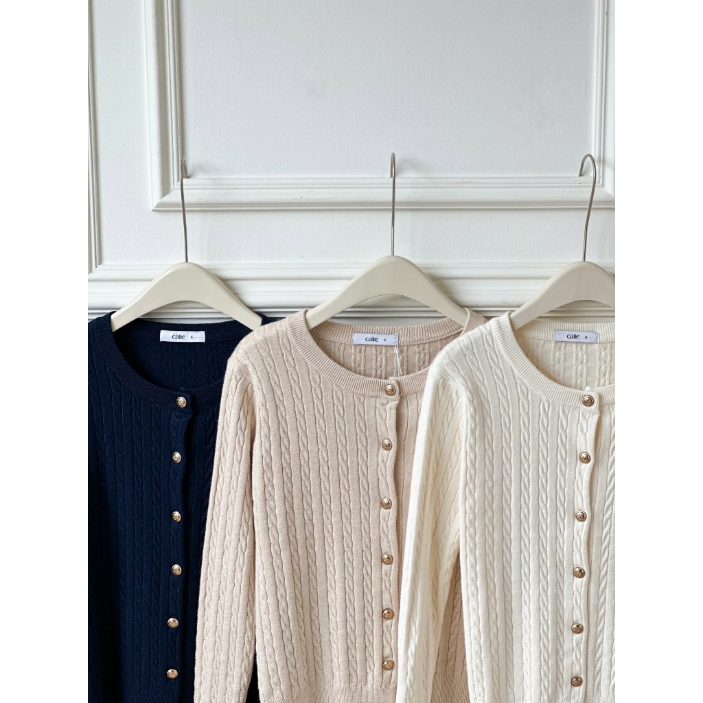 (Harmony) Áo cardigan len vằn thừng, mềm mướt, form basic phù hợp mùa thu đông thời trang nữ Calie Al170 | BigBuy360 - bigbuy360.vn