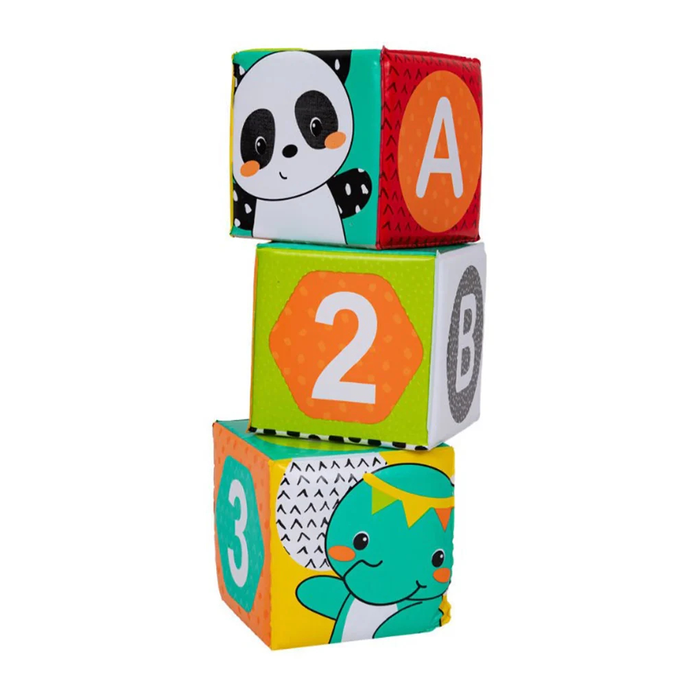 Set 3 Khối Đồ Chơi Tắm Hình Khối Và Số INFANTINO Colors & Numbers Bath Blocks Cho Bé Chất Liệu Nhựa 