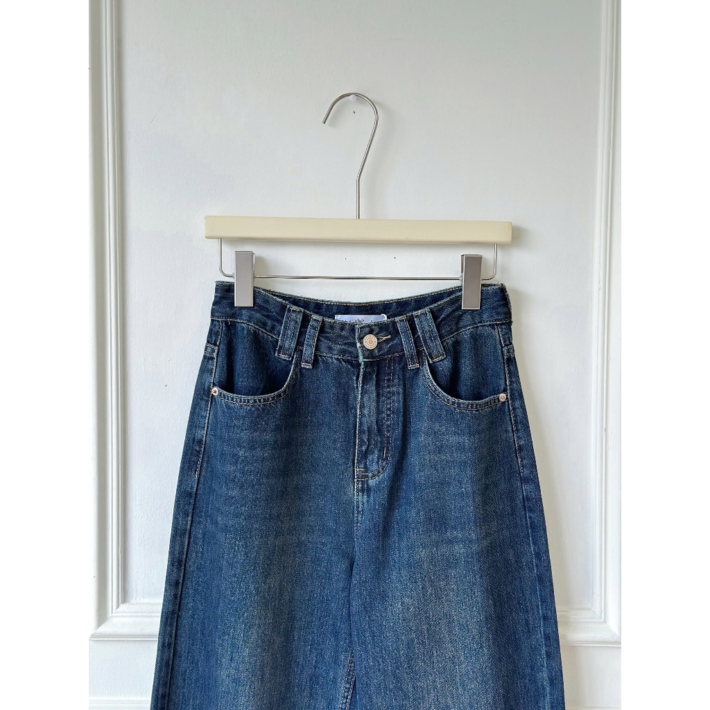 (Harmony) Quần jean ống suông, chất liệu mềm mướt, đứng form tôn dáng thời trang nữ Calie Qj027 | BigBuy360 - bigbuy360.vn