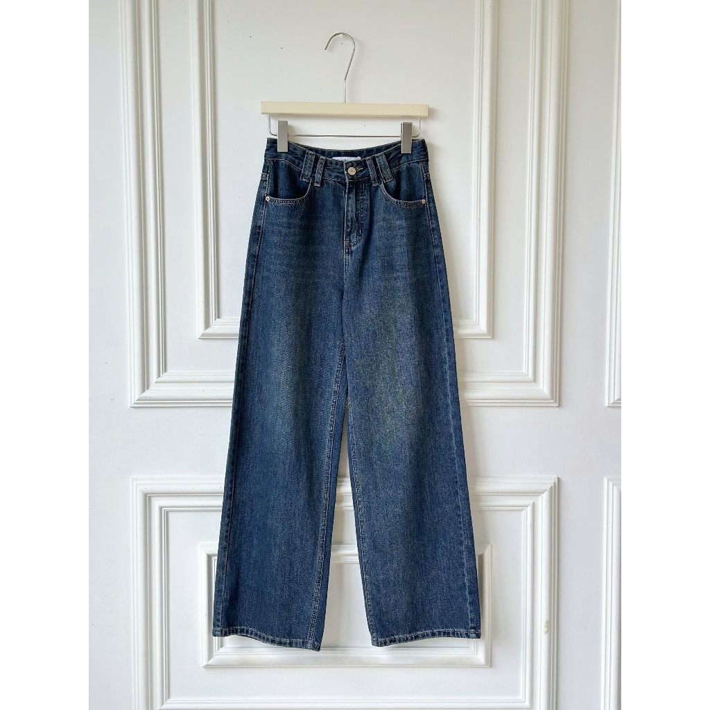 (Harmony) Quần jean ống suông, chất liệu mềm mướt, đứng form tôn dáng thời trang nữ Calie Qj027 | BigBuy360 - bigbuy360.vn