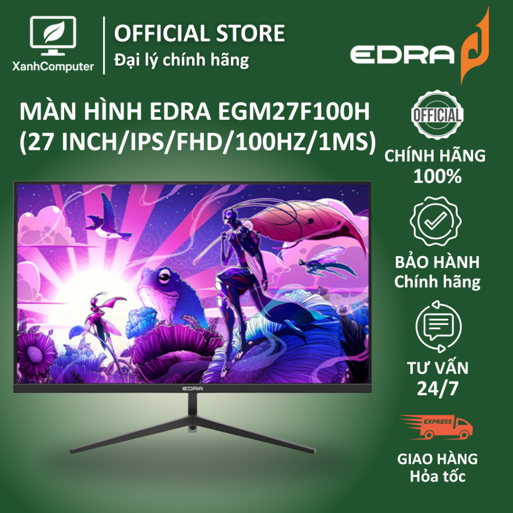 Màn hình EDRA EGM27F100H ( 27 inch / IPS / FHD / 100Hz / 1ms ) - Hàng chính hãng - Bảo hành 24 tháng