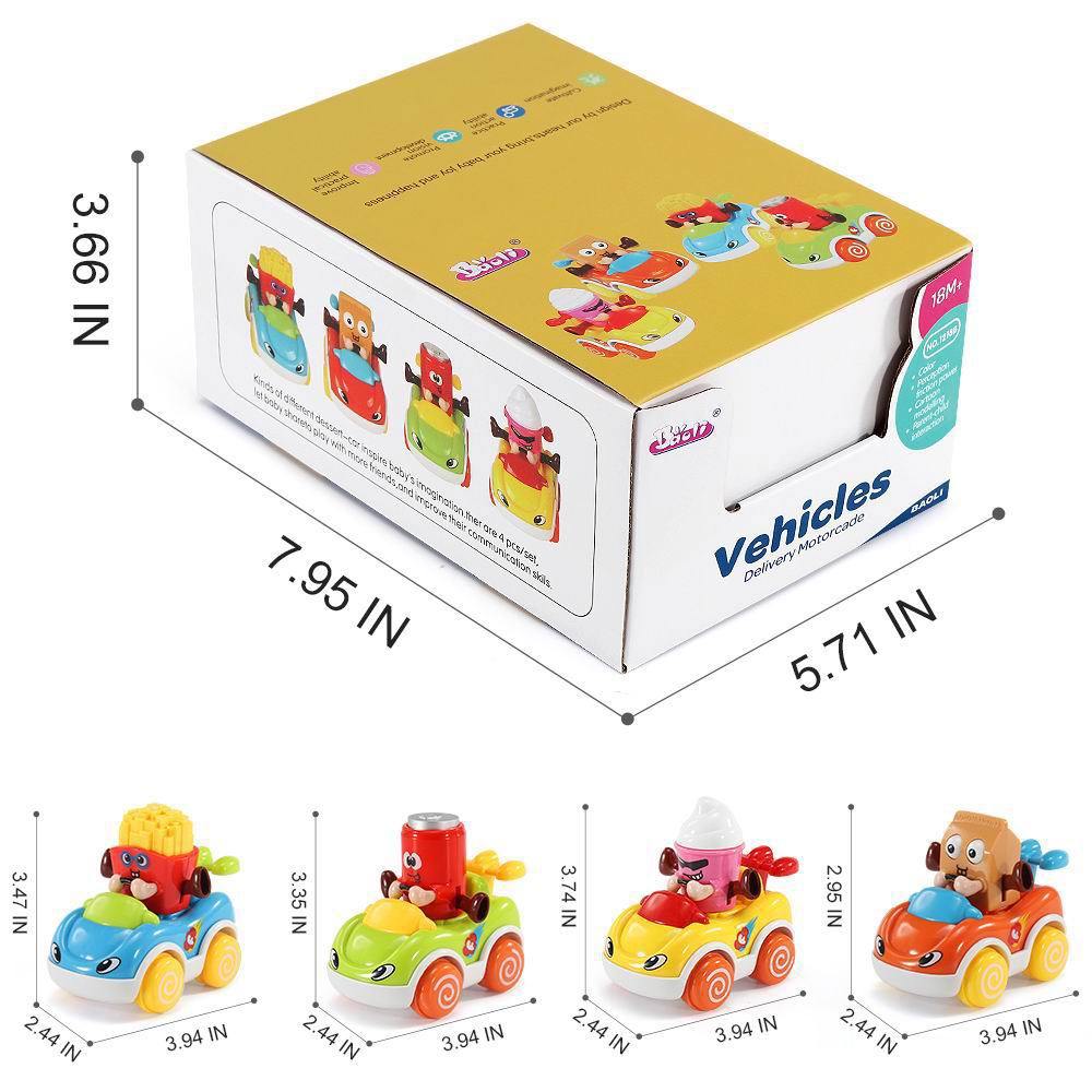 Bộ 4 Xe Mini Hình Bánh Kẹo – BAOLI