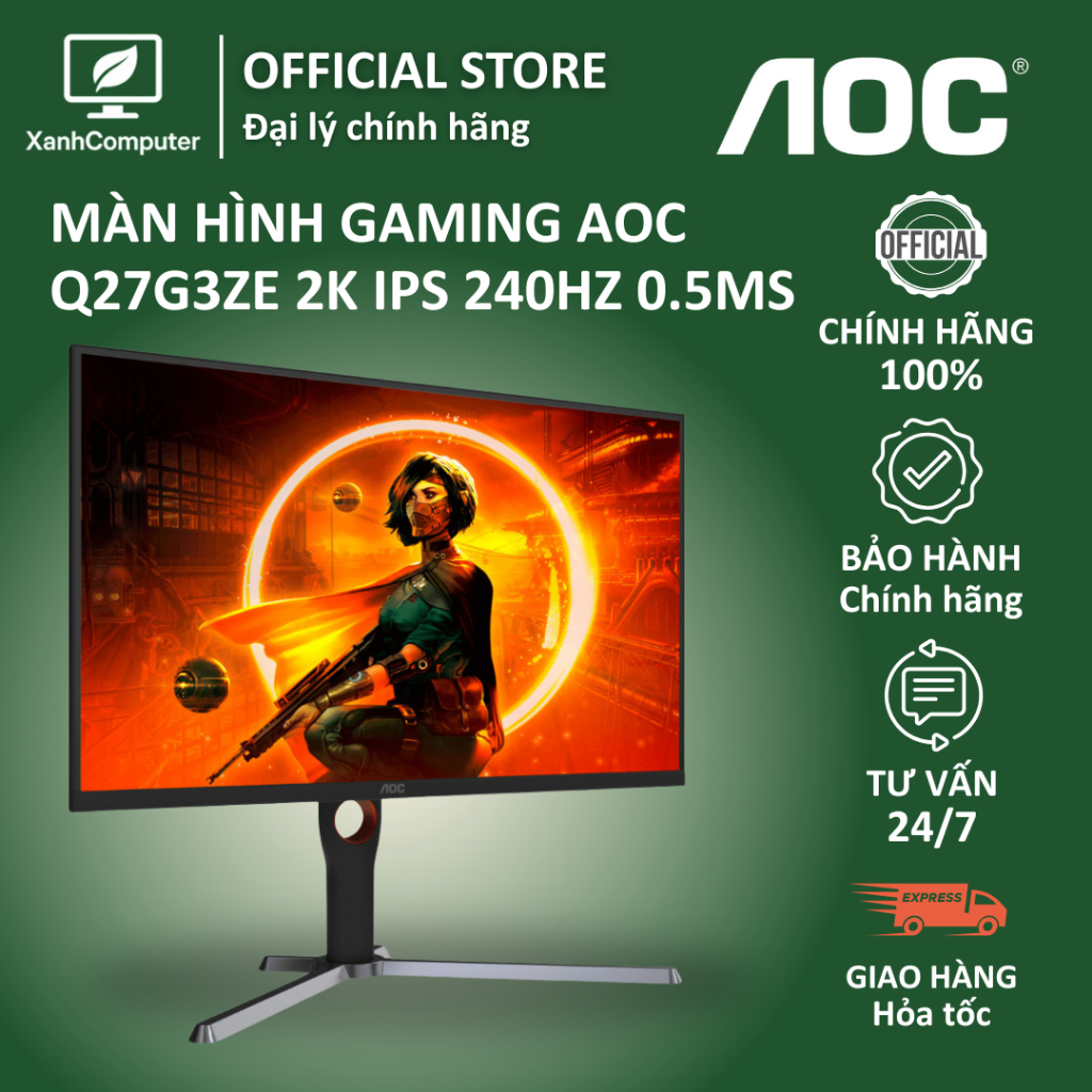 Màn hình Gaming AOC Q27G3ZE 2K IPS 240Hz 0.5ms - Hàng chính hãng