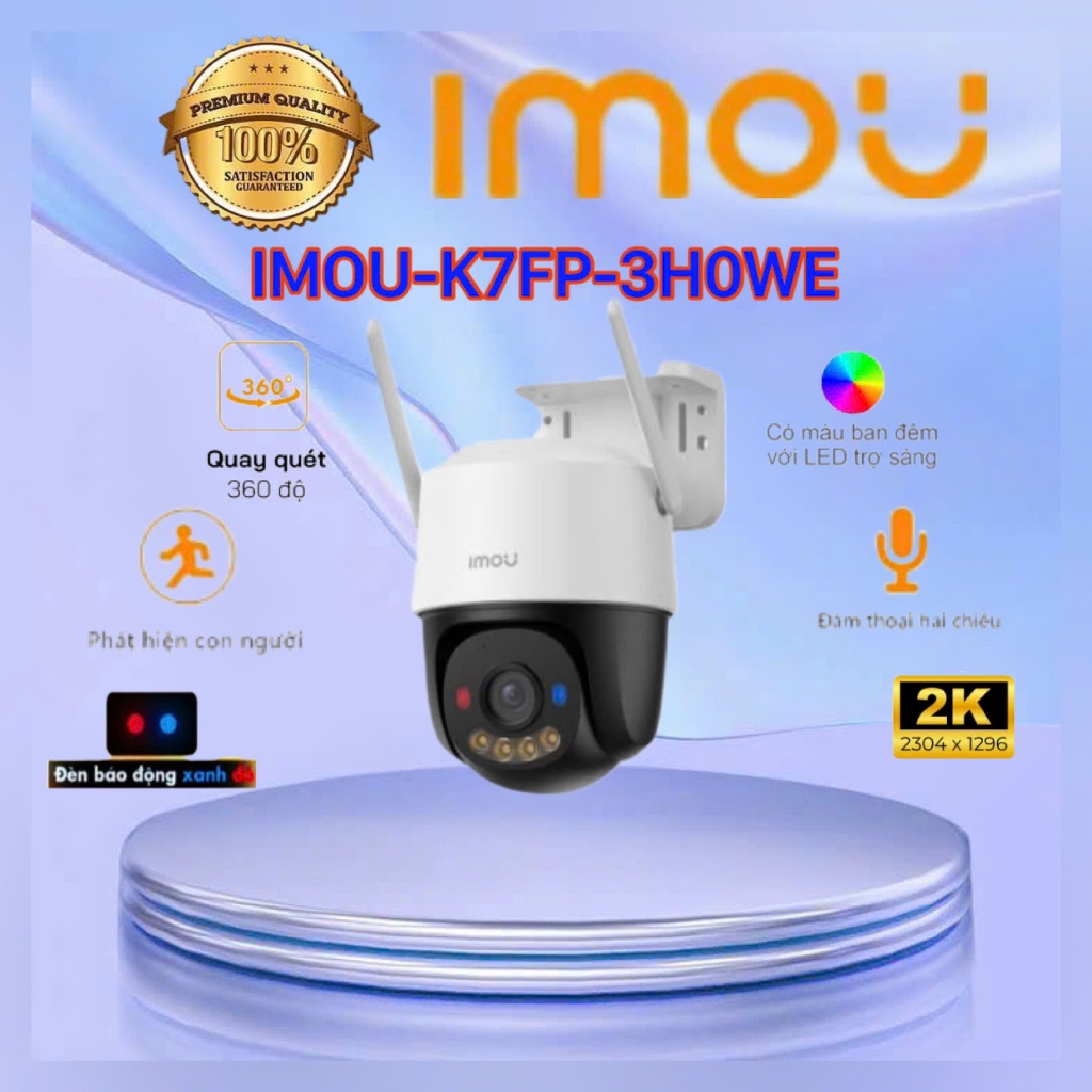 Camera Wifi iMOU Cruiser SC 2K 3MP (IPC-K7FP-3H0WE), quay quét 360 độ