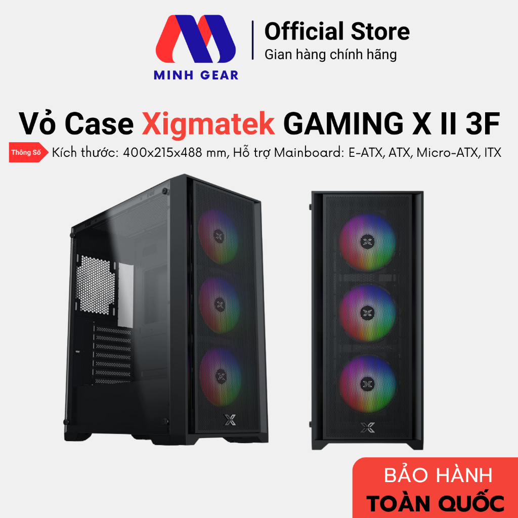Vỏ Case XIGMATEK Gaming X II 3F - Hàng Chính Hãng